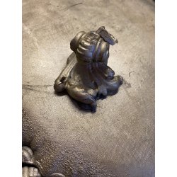 ANTICO VASSOIO METALLO ARGENTATO CENTROTAVOLA DECORO BAROCCO BACCO PUTTI FOGLIE