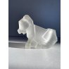 FIGURA ANIMALE CRISTALLO SATINATO ART DECO CRYSTAL FROSTED FIGURE PROKRISTALL
