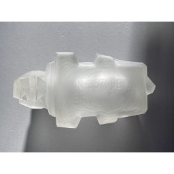 FIGURA ANIMALE CRISTALLO SATINATO ART DECO CRYSTAL FROSTED FIGURE PROKRISTALL