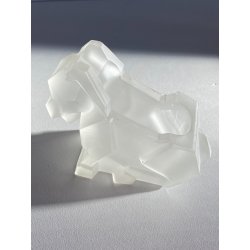 FIGURA ANIMALE CRISTALLO SATINATO ART DECO CRYSTAL FROSTED FIGURE PROKRISTALL