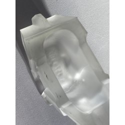 FIGURA ANIMALE CRISTALLO SATINATO ART DECO CRYSTAL FROSTED FIGURE PROKRISTALL