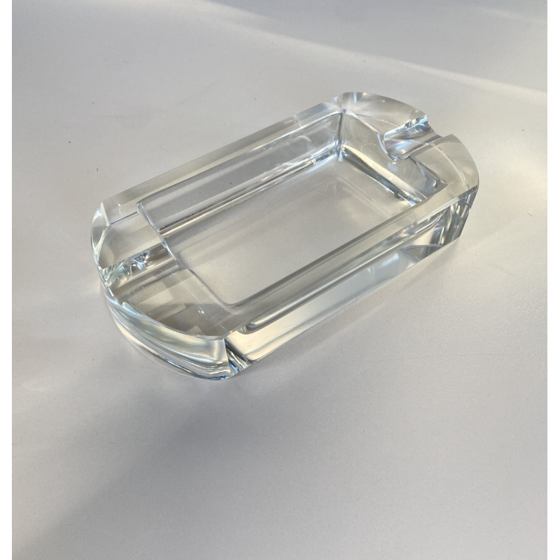 PORTACENERE PORTAOGGETTI CRISTALLO MOLATO VINTAGE CIGAR ASHTRAY PRESSEPAPIER '70