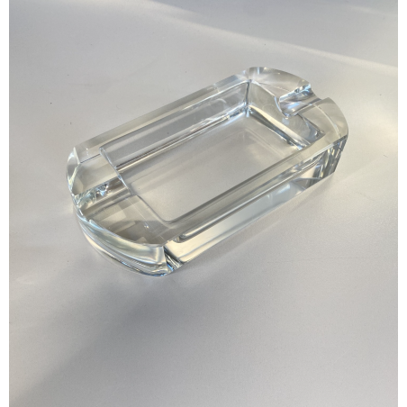 PORTACENERE PORTAOGGETTI CRISTALLO MOLATO VINTAGE CIGAR ASHTRAY PRESSEPAPIER '70