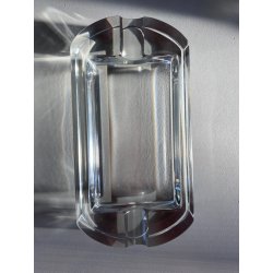 PORTACENERE PORTAOGGETTI CRISTALLO MOLATO VINTAGE CIGAR ASHTRAY PRESSEPAPIER '70