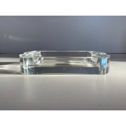 PORTACENERE PORTAOGGETTI CRISTALLO MOLATO VINTAGE CIGAR ASHTRAY PRESSEPAPIER '70