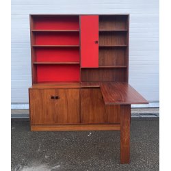 CREDENZA LIBRERIA SCRITTOIO ANNI 50 DISPENSA ART DECÒ LEGNO SCRIVANIA VINTAGE