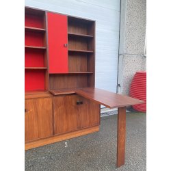 CREDENZA LIBRERIA SCRITTOIO ANNI 50 DISPENSA ART DECÒ LEGNO SCRIVANIA VINTAGE