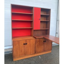 CREDENZA LIBRERIA SCRITTOIO ANNI 50 DISPENSA ART DECÒ LEGNO SCRIVANIA VINTAGE