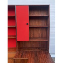 CREDENZA LIBRERIA SCRITTOIO ANNI 50 DISPENSA ART DECÒ LEGNO SCRIVANIA VINTAGE