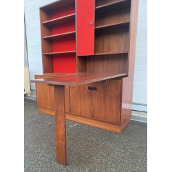 CREDENZA LIBRERIA SCRITTOIO ANNI 50 DISPENSA ART DECÒ LEGNO SCRIVANIA VINTAGE