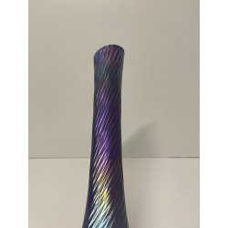 VASO VETRO PERLATO IRIDESCENTE STILE LOETZ TORCIGLLIONI DESIGN DECANTER ANNI '80