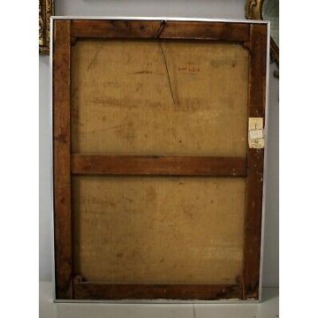 ANTICO QUADRO DIPINTO ASTRATTO Bruno Capacci SORELLE OLIO SABBIA TELA MATERICO 