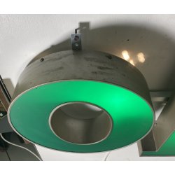 GRANDE INSEGNA LUMINOSA TARGA "OPS" NEGOZIO SCRITTA ILLUMINATA CARTELLO VINTAGE