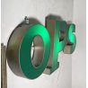 GRANDE INSEGNA LUMINOSA TARGA "OPS" NEGOZIO SCRITTA ILLUMINATA CARTELLO VINTAGE