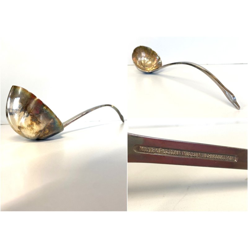 RIPRODUZIONE MESTOLO Tang DYNASTY Ghoram METROPOLITAN MUSEUM MANICO MOTIVO OCA