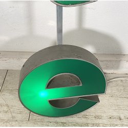 GRANDE INSEGNA LUMINOSA TARGA "ARTE" NEGOZIO SCRITTA ILLUMINATA CARTELLO VINTAGE