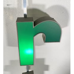 GRANDE INSEGNA LUMINOSA TARGA "ARTE" NEGOZIO SCRITTA ILLUMINATA CARTELLO VINTAGE