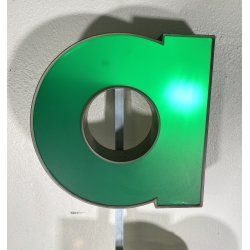 GRANDE INSEGNA LUMINOSA TARGA "ARTE" NEGOZIO SCRITTA ILLUMINATA CARTELLO VINTAGE