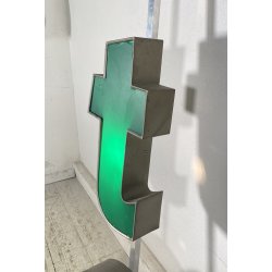 GRANDE INSEGNA LUMINOSA TARGA "ARTE" NEGOZIO SCRITTA ILLUMINATA CARTELLO VINTAGE