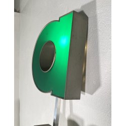 GRANDE INSEGNA LUMINOSA TARGA "ARTE" NEGOZIO SCRITTA ILLUMINATA CARTELLO VINTAGE