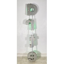 GRANDE INSEGNA LUMINOSA TARGA "ARTE" NEGOZIO SCRITTA ILLUMINATA CARTELLO VINTAGE