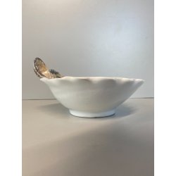 CIOTOLA VINTAGE BOWL CERAMICA FIGURATA DECORO CONCHIGLIE SMALTO POLICROMO '900