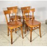 LOTTO 4 SEDIE THONET ANTICHE LEGNO FAGGIO CURVATO ANNI 50/60 CHAIR OSTERIA
