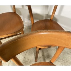 LOTTO 4 SEDIE THONET ANTICHE LEGNO FAGGIO CURVATO ANNI 50/60 CHAIR OSTERIA