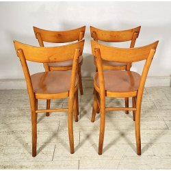 LOTTO 4 SEDIE THONET ANTICHE LEGNO FAGGIO CURVATO ANNI 50/60 CHAIR OSTERIA