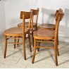 LOTTO 4 SEDIE THONET ANTICHE LEGNO FAGGIO CURVATO ANNI 50/60 CHAIR OSTERIA