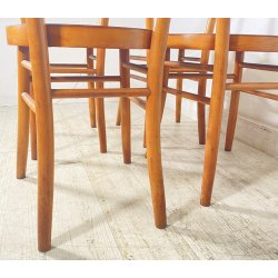 LOTTO 4 SEDIE THONET ANTICHE LEGNO FAGGIO CURVATO ANNI 50/60 CHAIR OSTERIA