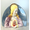 STATUA PLACCA DEVOZIONALE CERAMICA BASSORILIEVO SACRO CUORE GESU' 855 "Bernini"