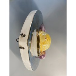 STATUA PLACCA DEVOZIONALE CERAMICA BASSORILIEVO SACRO CUORE GESU' 855 "Bernini"