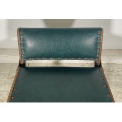 POUF POGGIAPIEDI VINTAGE PIEGHEVOLE REGOLABILE LEGNO SKY SGABELLO ANNI 50