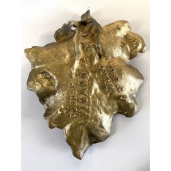 ANTICO PIATTO DECORATIVO CENTROTAVOLA SVUOTATASCHE SCULTURA BRONZO ART NOUVEAU