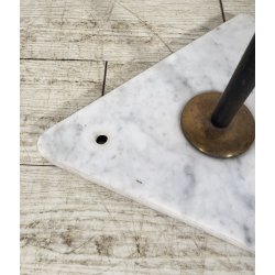 LAMPADA TERRA PIANTANA VINTAGE VETRO OPALINO OTTONE MARMO ART DECÒ SALOTTO EPOCA