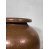 GRANDE VASO RAME PORTA OMBRELLI ANFORA PORTA FIORI SBALZATO A MANO ORCIO EPOCA