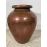 GRANDE VASO RAME PORTA OMBRELLI ANFORA PORTA FIORI SBALZATO A MANO ORCIO EPOCA