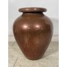 GRANDE VASO RAME PORTA OMBRELLI ANFORA PORTA FIORI SBALZATO A MANO ORCIO EPOCA