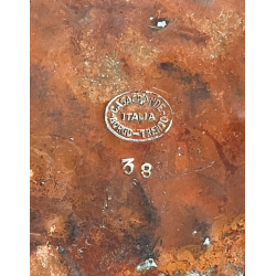 GRANDE VASO RAME PORTA OMBRELLI ANFORA PORTA FIORI SBALZATO A MANO ORCIO EPOCA