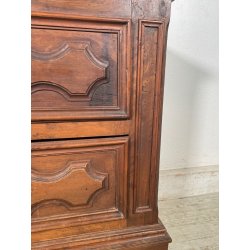 ANTICO piccolo CANTERANO COMODINO CASSETTIERA  epoca 1800 Legno Noce 2 CASSETTI