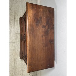ANTICO piccolo CANTERANO COMODINO CASSETTIERA  epoca 1800 Legno Noce 2 CASSETTI