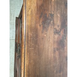 ANTICO piccolo CANTERANO COMODINO CASSETTIERA  epoca 1800 Legno Noce 2 CASSETTI