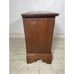 ANTICO piccolo CANTERANO COMODINO CASSETTIERA  epoca 1800 Legno Noce 2 CASSETTI