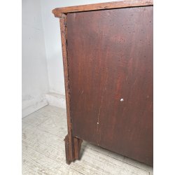 ANTICO piccolo CANTERANO COMODINO CASSETTIERA  epoca 1800 Legno Noce 2 CASSETTI