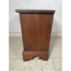 ANTICO piccolo CANTERANO COMODINO CASSETTIERA  epoca 1800 Legno Noce 2 CASSETTI