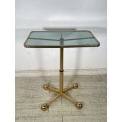 TAVOLO SALOTTO VINTAGE RUOTE SPACE AGE Allegri Parma ANNI 70 REGOLABILE DESIGN