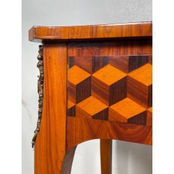COMODINO INTARSIATO LEGNO STILE LUIGI XV epoca '900 CASSETTO ETAGERE RIPIANO