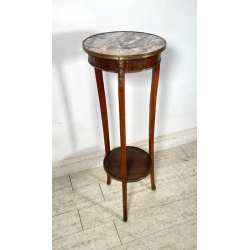 ANTICA ALZATA STILE IMPERO TRESPOLO ESPOSITORE LEGNO MARMO BRONZO EPOCA '800 OLD