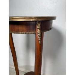 ANTICA ALZATA STILE IMPERO TRESPOLO ESPOSITORE LEGNO MARMO BRONZO EPOCA '800 OLD